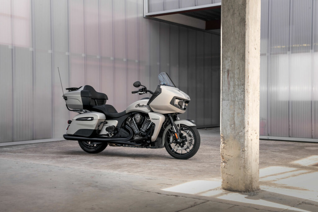 A 2022-model Indian Pursuit Dark Horse at rest. Photo courtesy Indian Motorcycle.