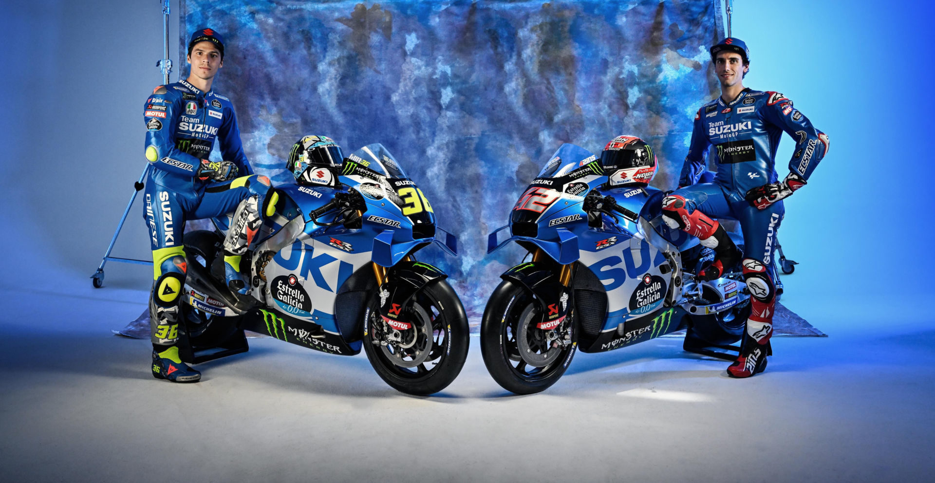 Joan Mir (left) and Alex Rins (right). Photo courtesy Team Suzuki ECSTAR.