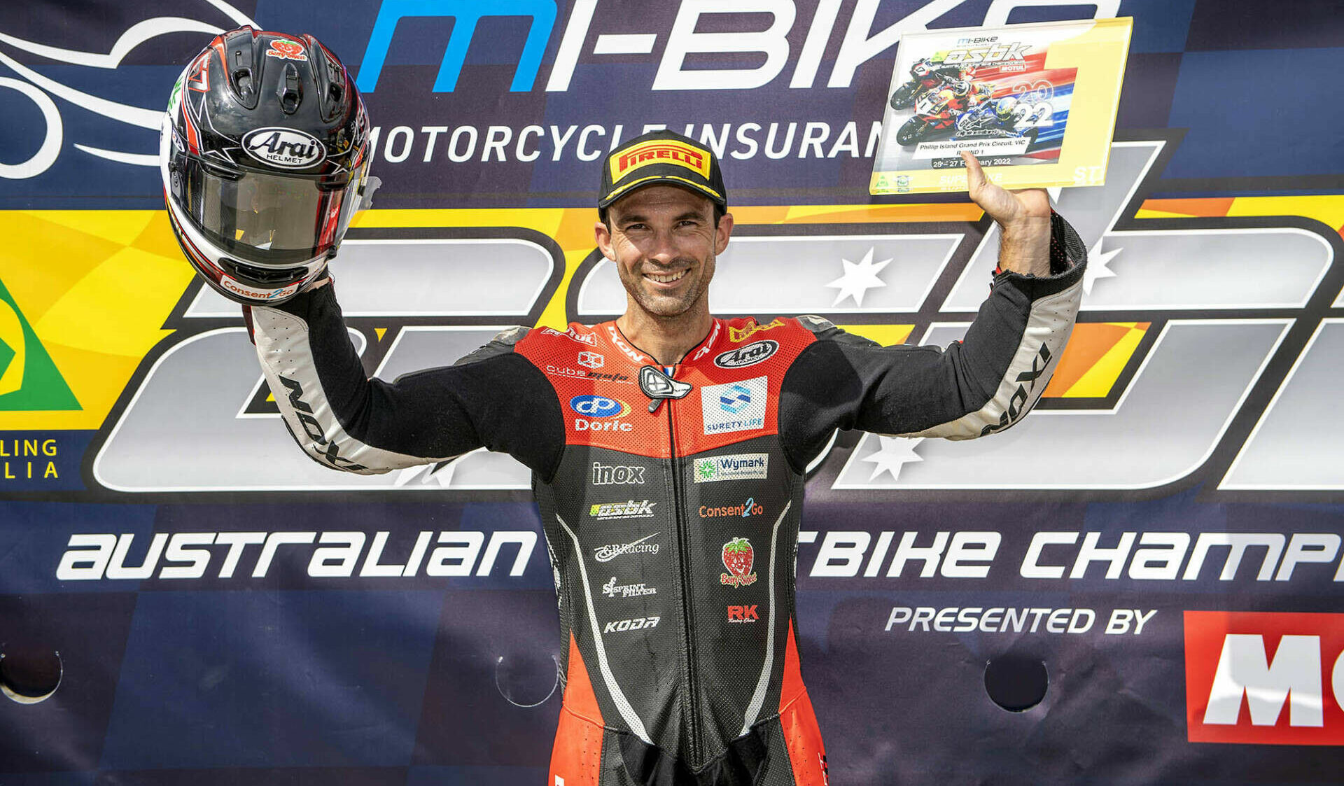 Bryan Staring went 1-2 in the two Australian Superbike races February 26-27 at Phillip Island. Photo by Karl Phillipson/Optikal, courtesy ASBK.