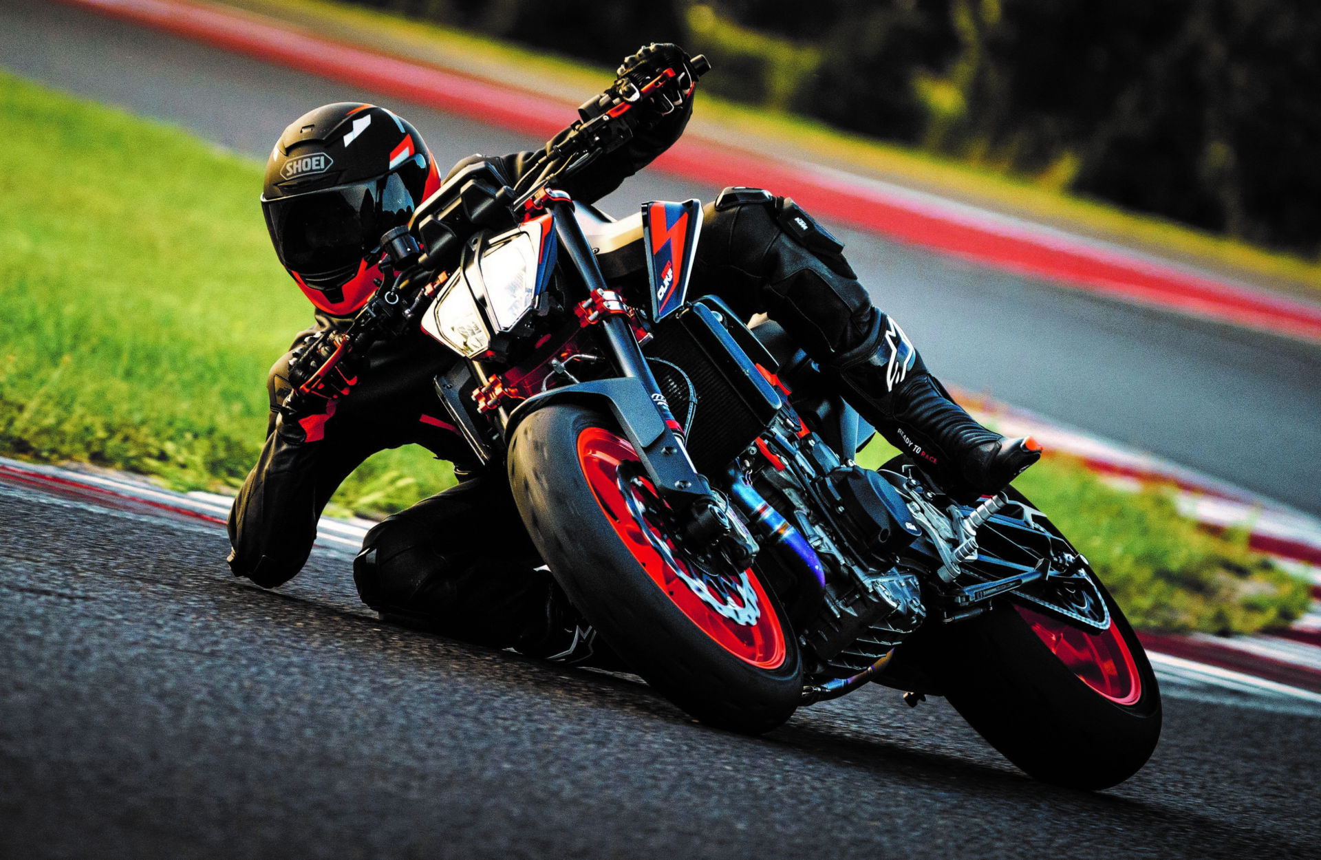 A 2022-model KTM 890 Duke R at speed. Photo by Philip Platzer, courtesy KTM.