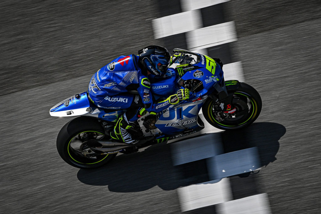 Suzuki test rider Sylvain Guintoli (50). Photo courtesy Dorna.