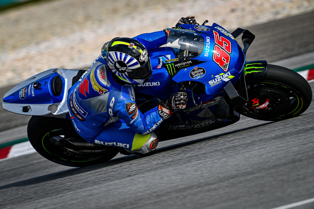 Suzuki test rider Takuya Tsuda (85). Photo courtesy Dorna.