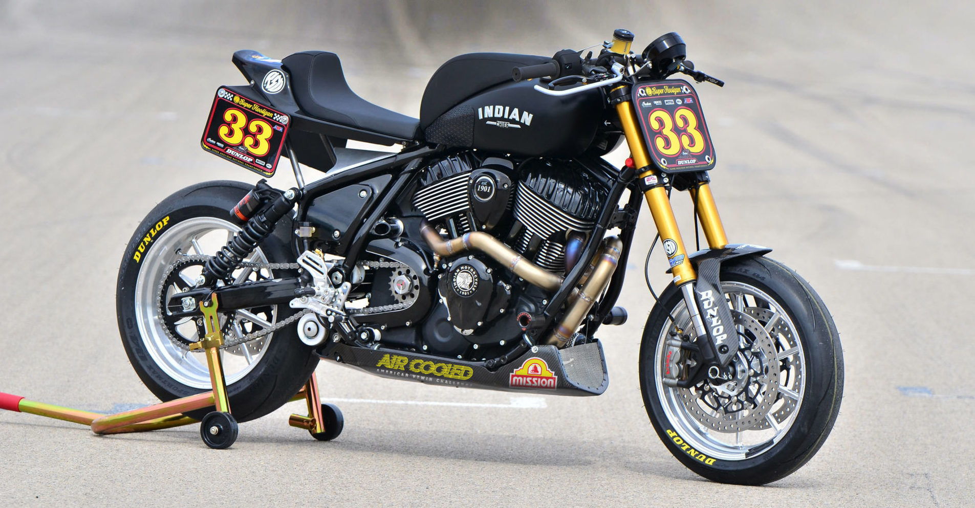 An air-cooled Indian racebike. Photo courtesy Roland Sands Design.
