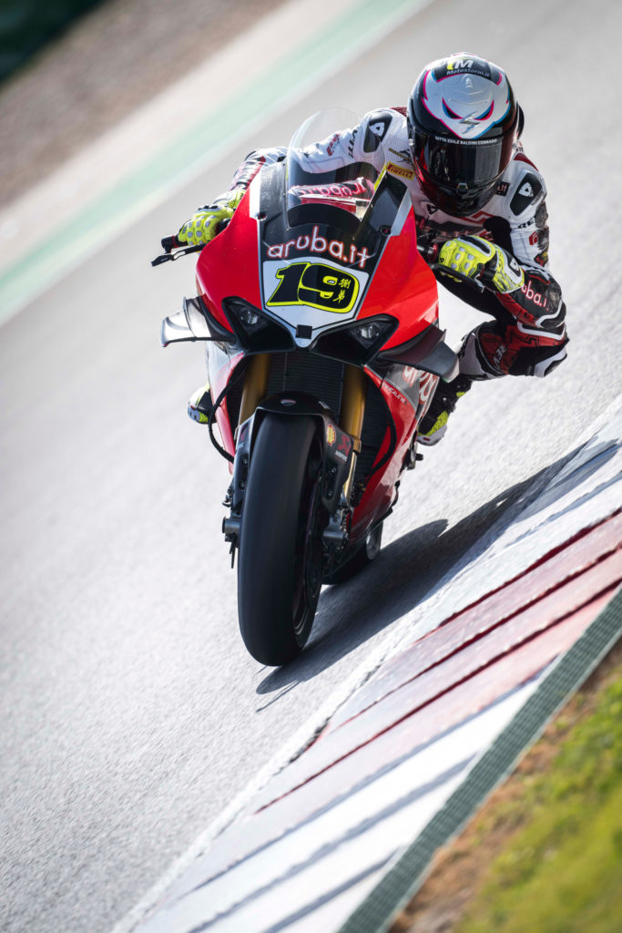 Alvaro Bautista (19). Photo courtesy Ducati.