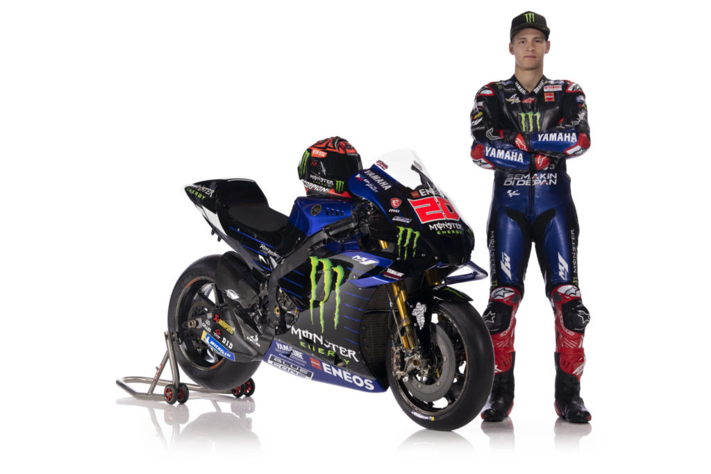 2021 MotoGP World Champion Fabio Quartararo. Photo courtesy Monster Energy Yamaha.