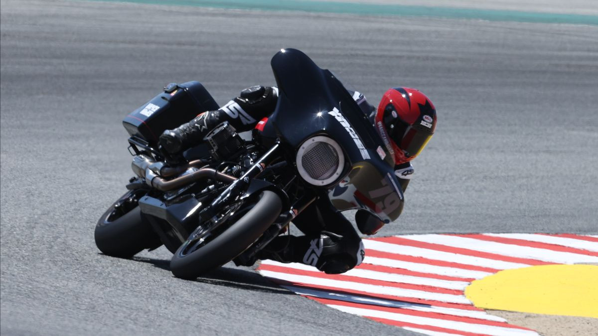 MotoAmerica racer Hayden Gillim (69) in action in 4SR leathers. Photo by Brian J. Nelson, courtesy MotoAmerica.