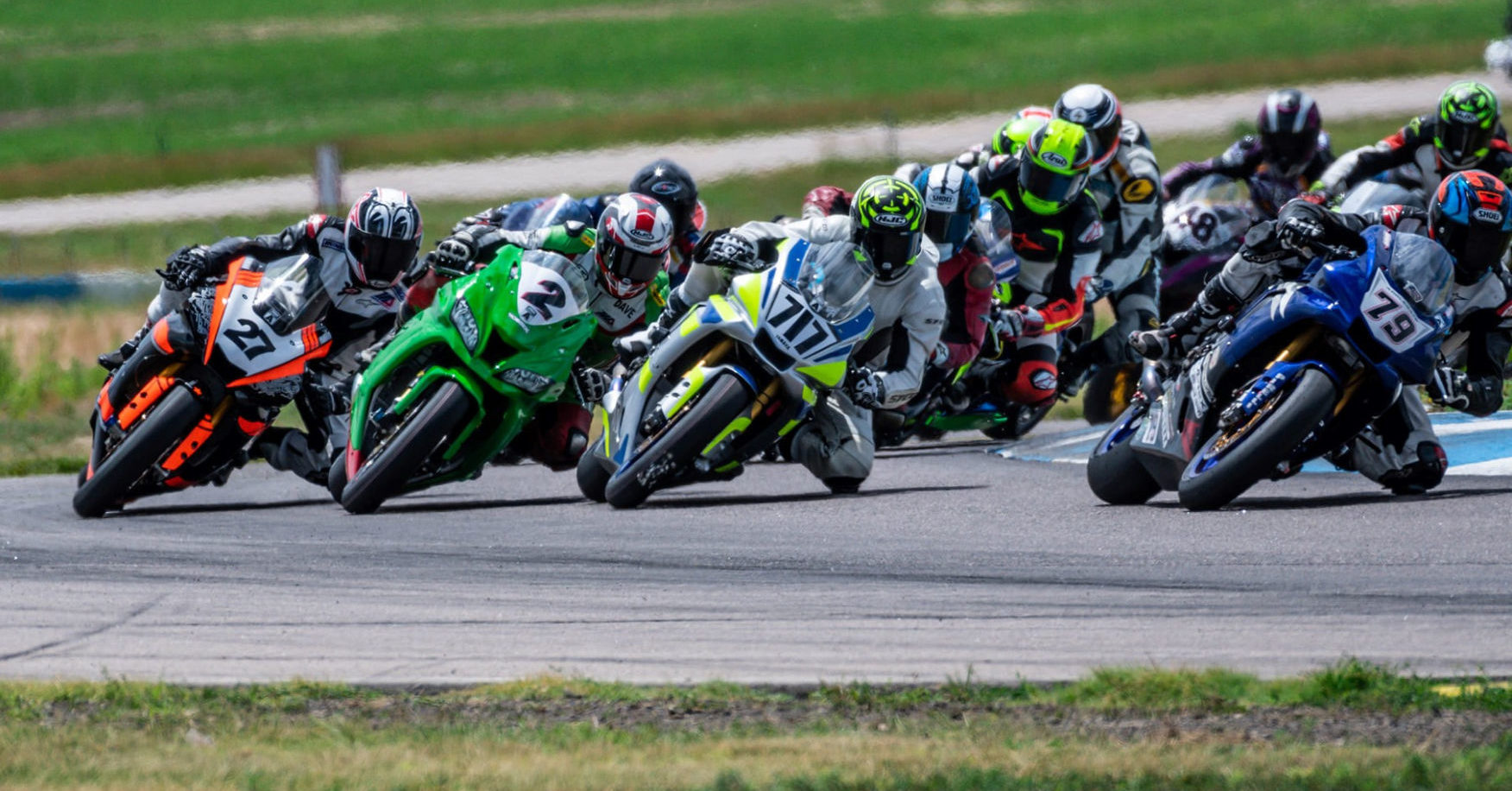 The start of an MRA Race of the Rockies race at High Plains Raceway in 2021. Photo by Kelly Vernell, courtesy MRA.