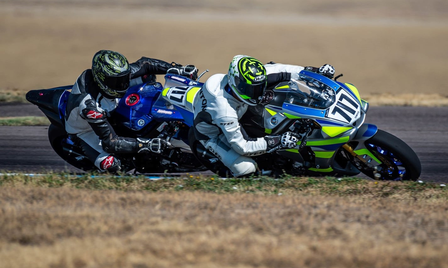 Ray Thornton (717) leads Mike Applegate during an MRA race at High Plains Raceway. Photo by Kelly Vernell, courtesy MRA.