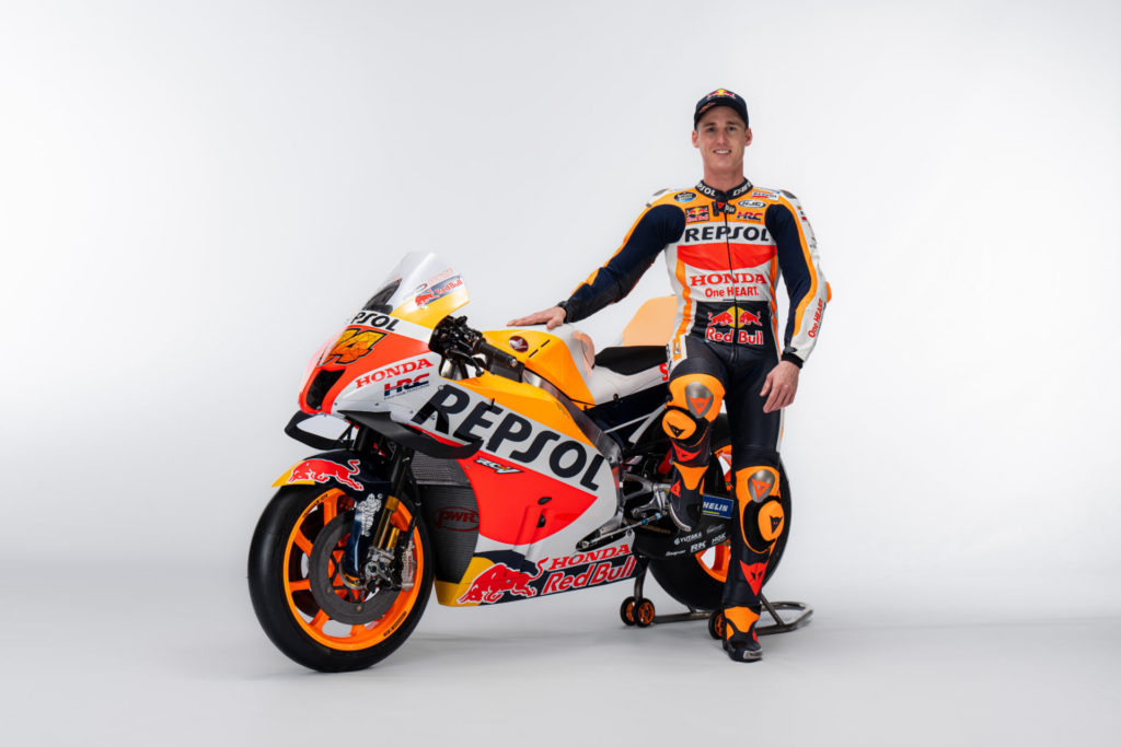 Pol Espargaro with his all-new Repsol Honda RC213V. Photo courtesy Repsol Honda.