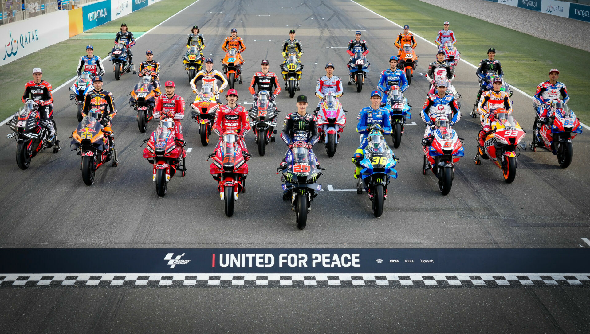 The 2022 FIM MotoGP World Championship field. Photo courtesy Dorna.