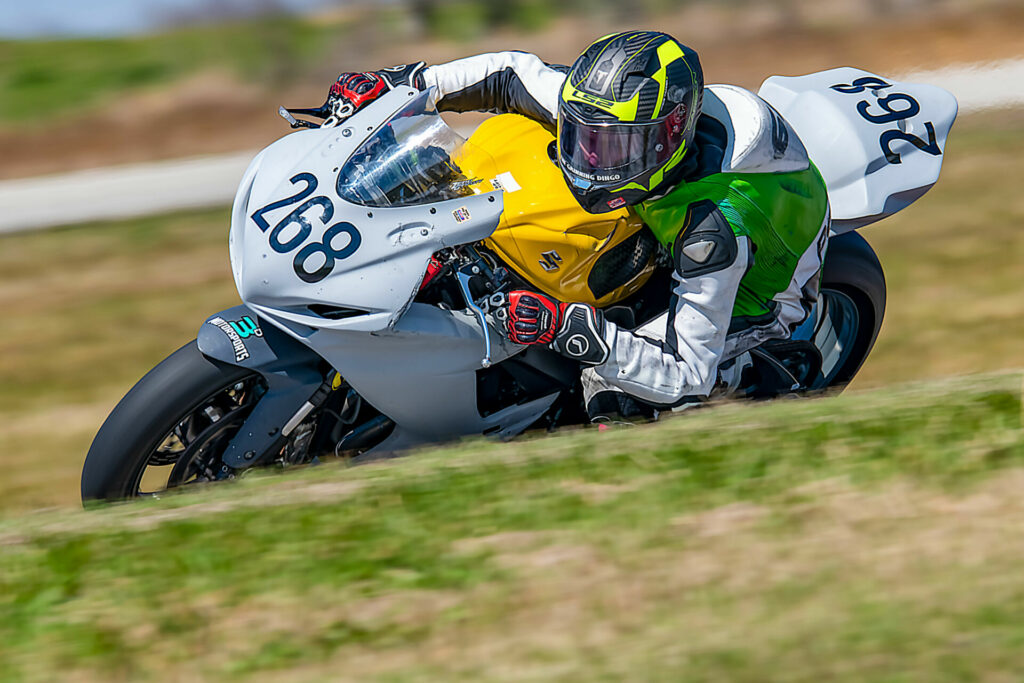 Luke Power (268) testing his 3D Motorsports Suzuki GSX-R600. Photo by David T. Gillen, courtesy 3D Motorsports.