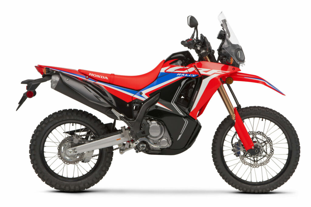 A 2022 Honda CRF300L Rally. Photo courtesy American Honda.