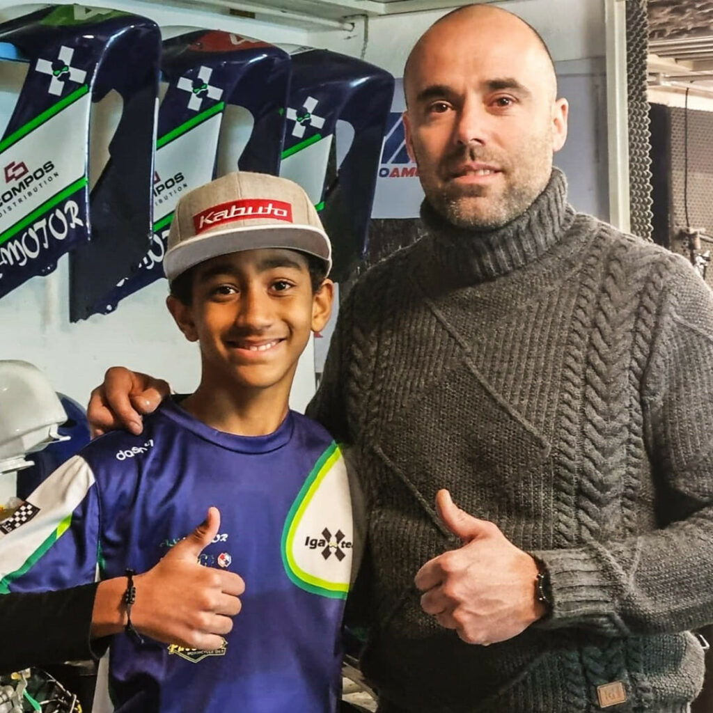 Kristian Daniel, Jr. (left) with IGAX Racing Team Owner Alex Martinez (right). Photo courtesy Kristian Daniel.