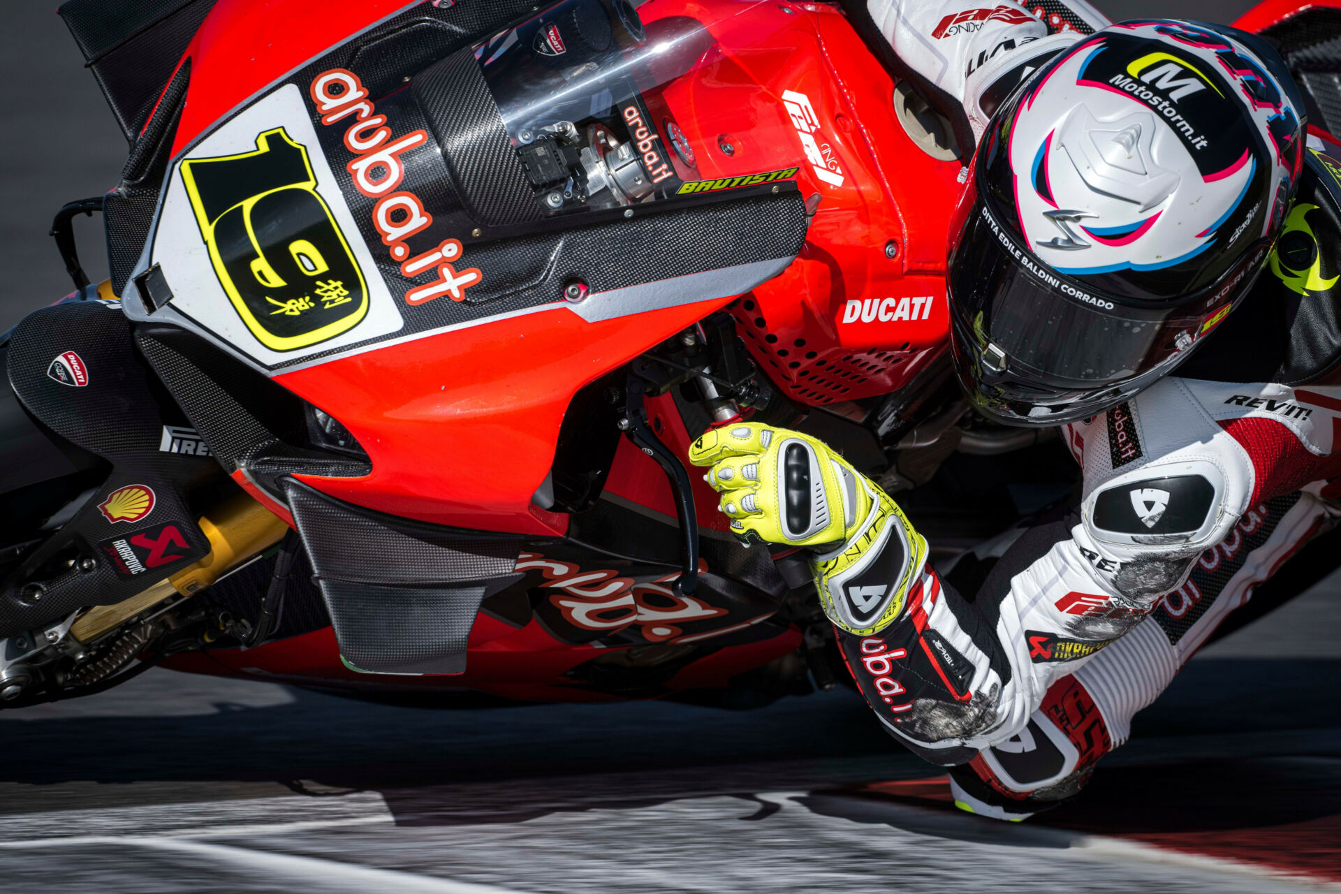 Alvaro Bautista (19). Photo courtesy Ducati.