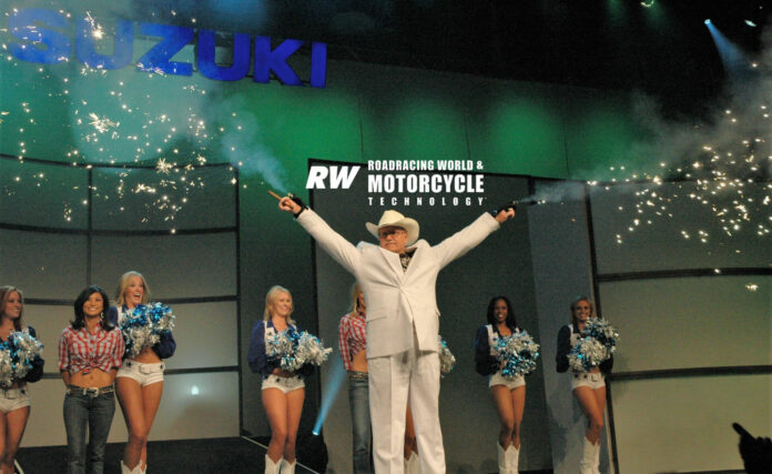 Mel Harris, as seen dressed in costume as TV show character Boss Hog at the Suzuki National Dealer Convention in Las Vegas in 2005. Photo by David Swarts.
