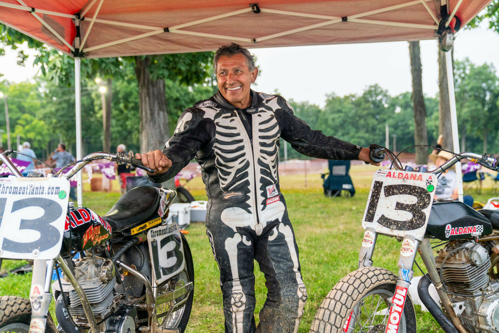 David Aldana, as seen during AMA Vintage Motorcycle Days 2021. Photo by Gary Yasaki, courtesy AMA.