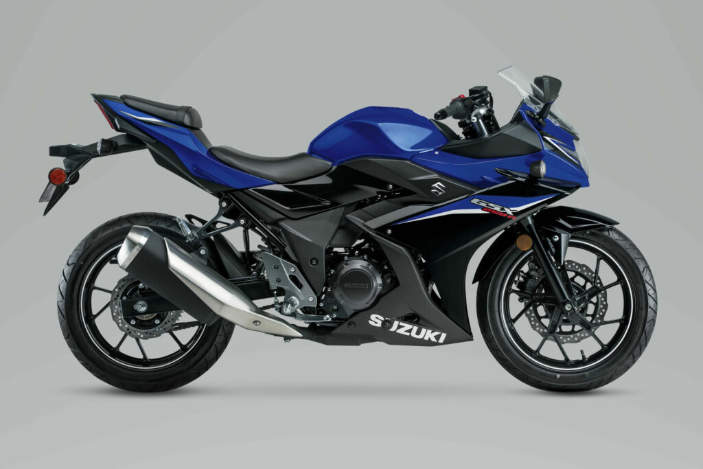 A 2022-model Suzuki GSX250R ABS. Photo courtesy Suzuki Motor USA, LLC.