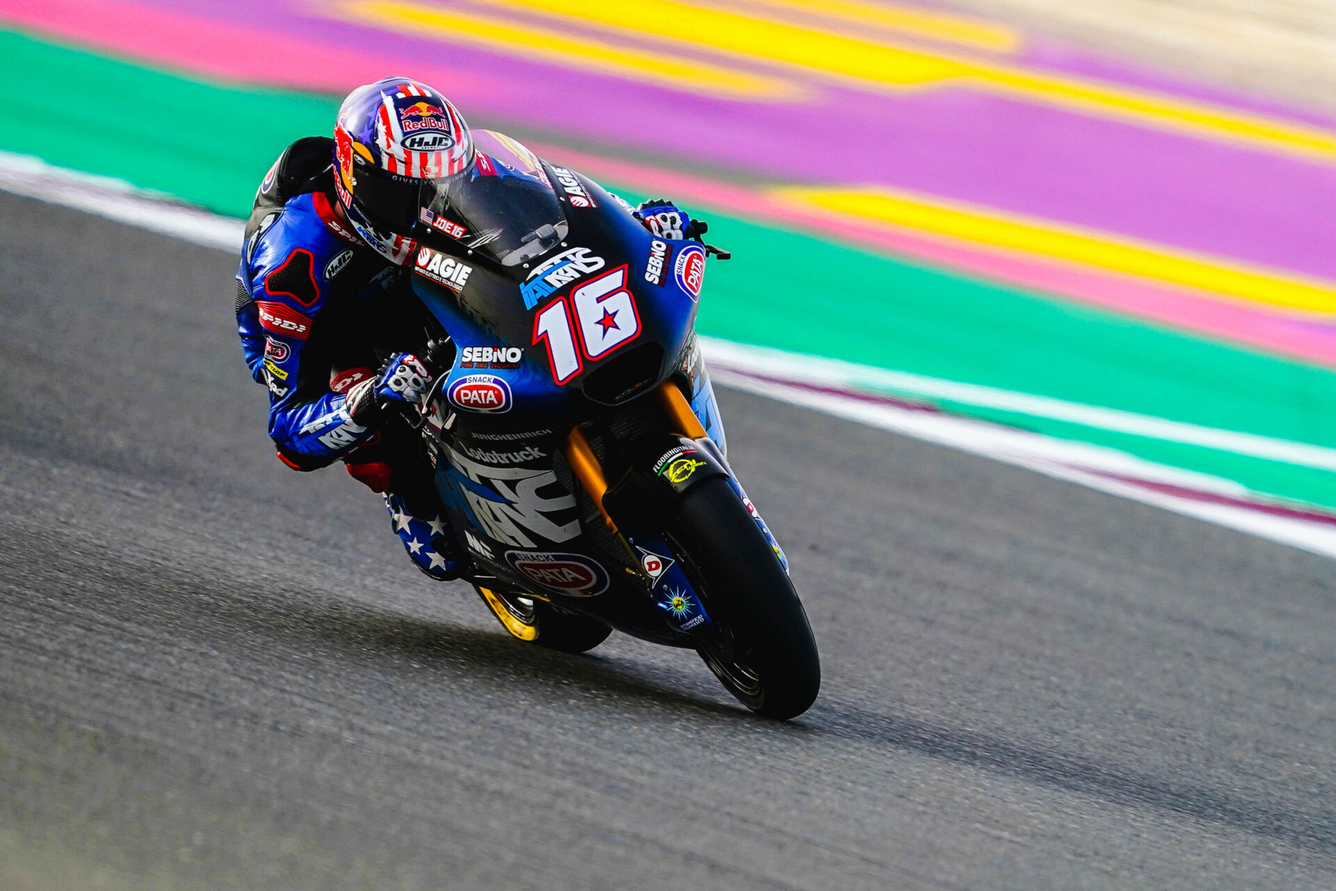 Joe Roberts (16), as seen in Qatar. Photo courtesy Italtrans Racing. Joe Roberts (16), as seen in Qatar. Photo courtesy Italtrans Racing.