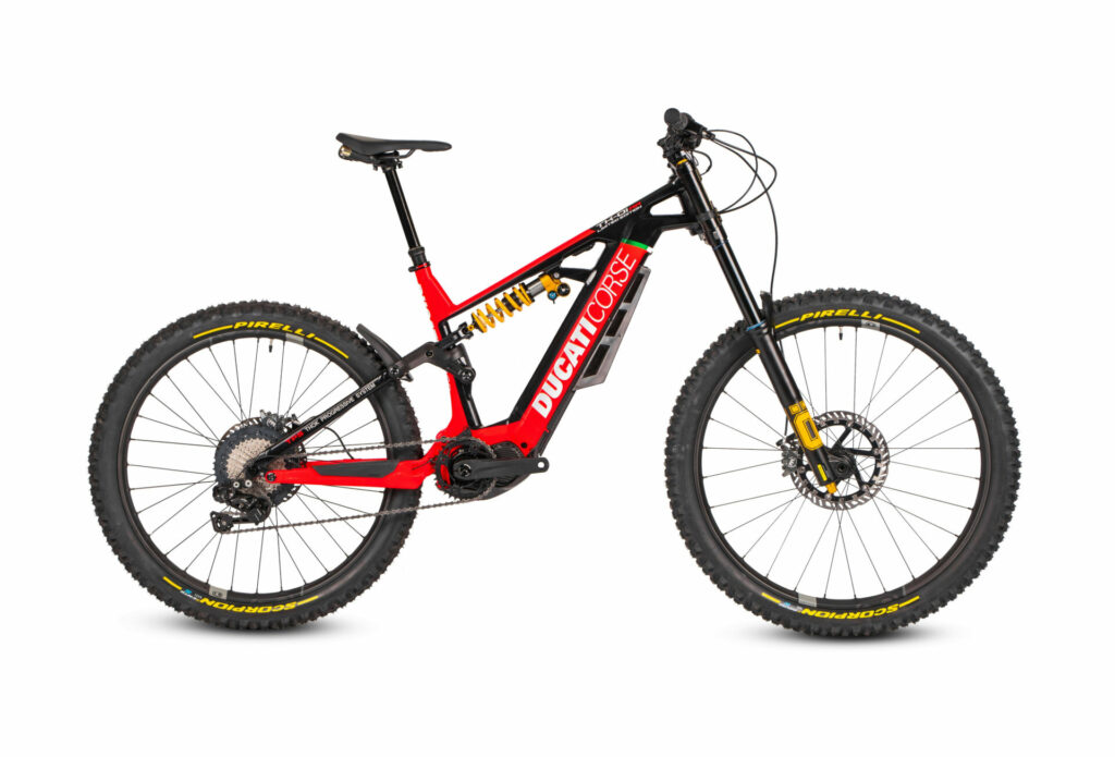 A Ducati TK-01RR Limited Edition e-enduro electric mountain bike. Photo courtesy Ducati.