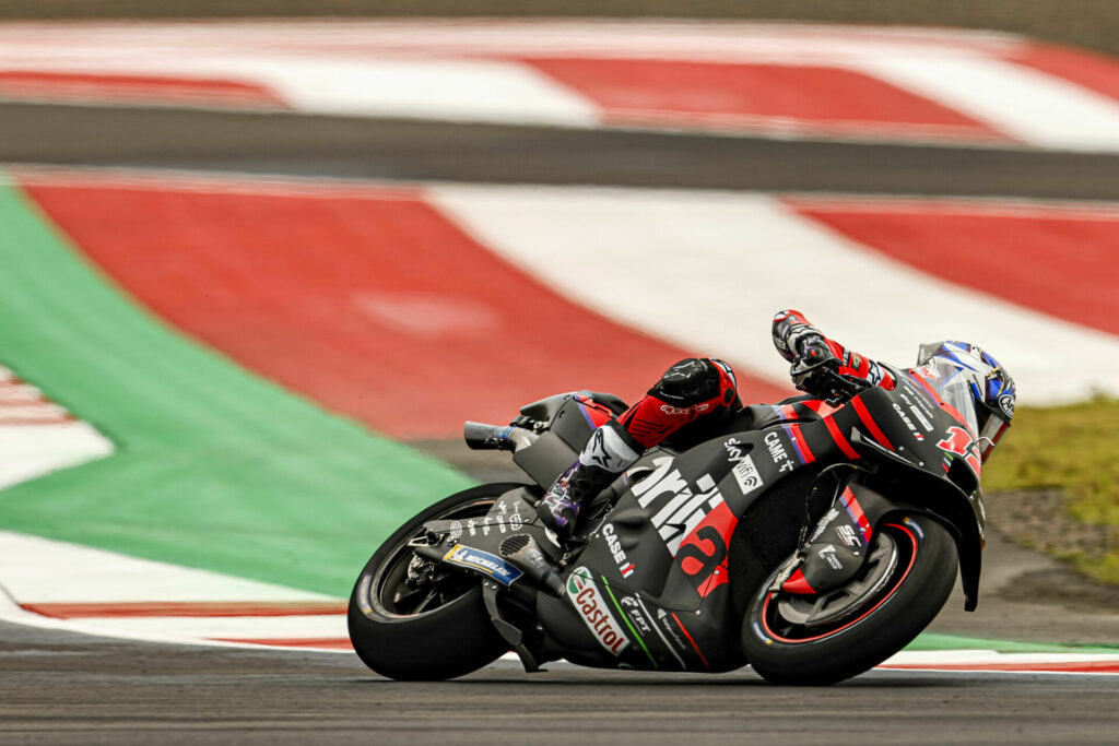 Maverick Vinales (12). Photo courtesy Aprilia.