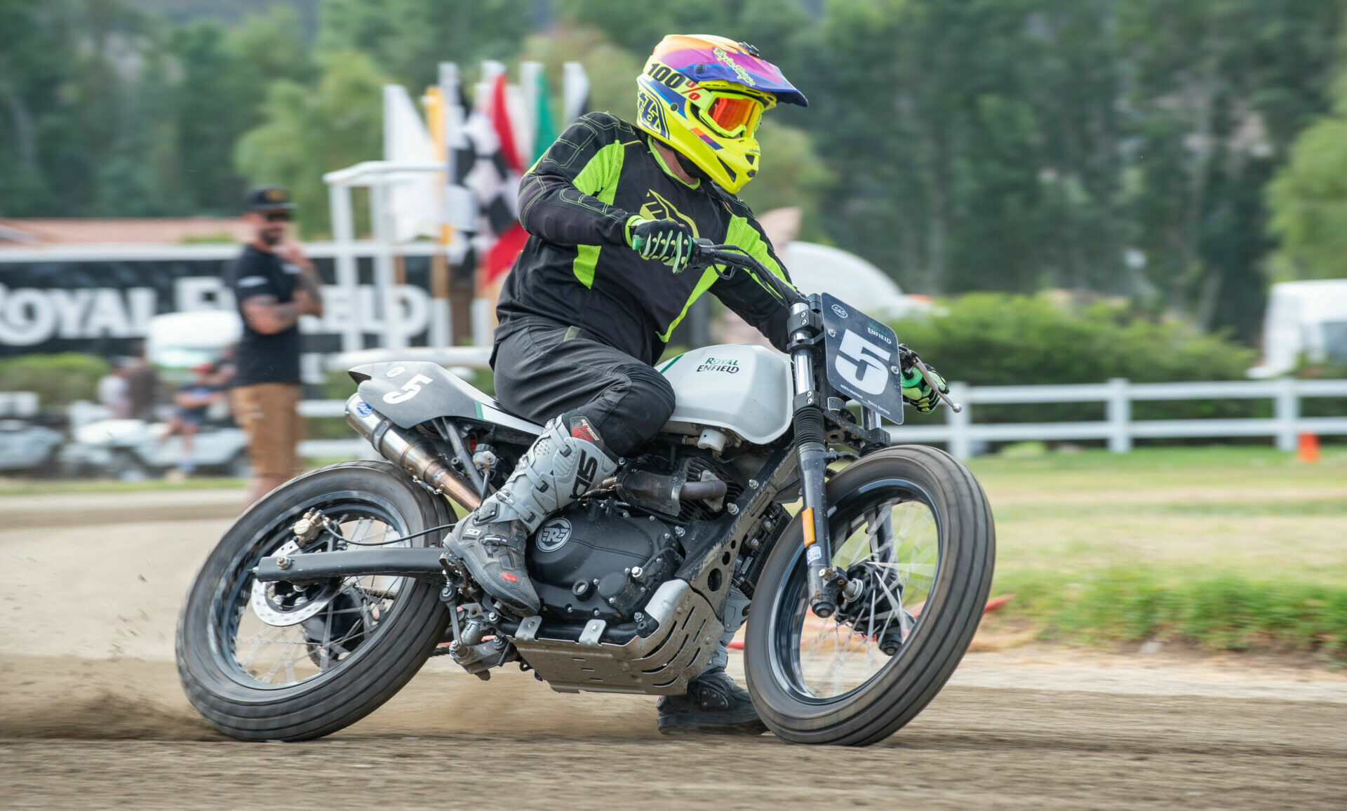 A student in action at a Royal Enfield Slide School by Moto Anatomy. Photo courtesy Royal Enfield North America.