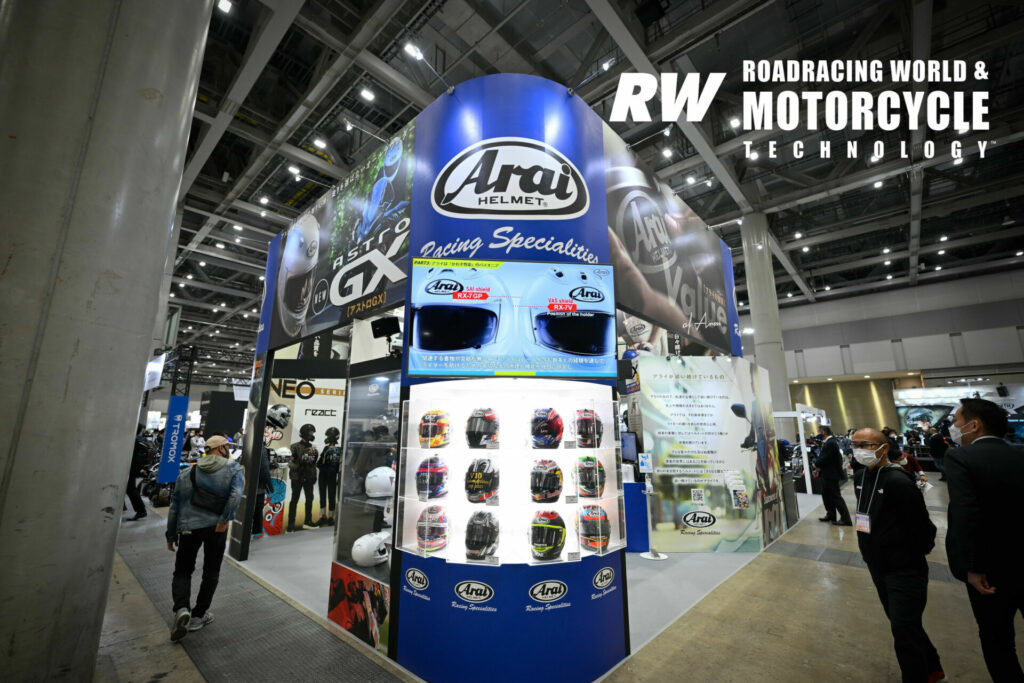 Arai had a large display area. Photo by Kohei Hirota.