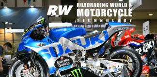 Another view of one of Joan Mir's ECSTAR Suzuki GSX-RR MotoGP racebikes. Photo by Kohei Hirota.