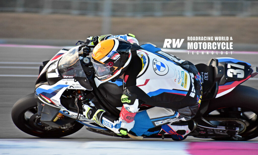 Carbon-fiber fairings with WorldSBK-spec aero components and an extended EWC windscreen complete the bodywork package. Photo by Michael Gougis.