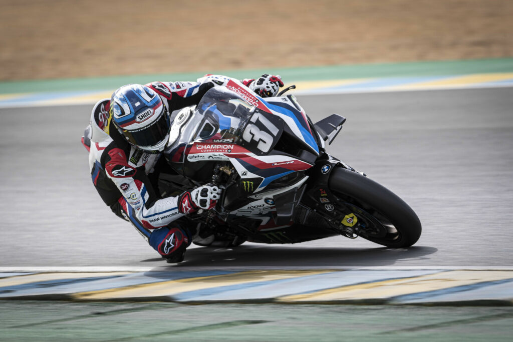 Markus Reiterberger (37) on the BMW Motorrad Motorsport M 1000 RR. Photo courtesy BMW Motorrad Motorsport.