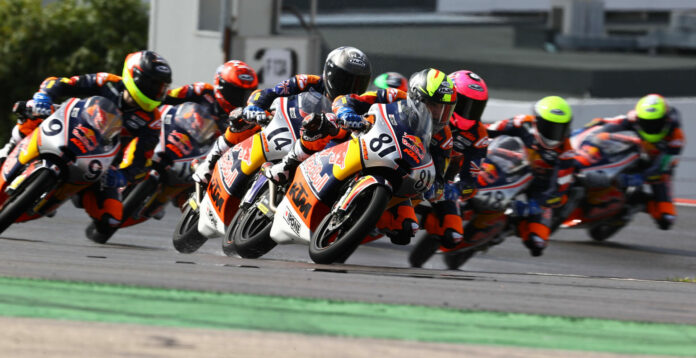 2022 Red Bull MotoGP Rookies testing at Portugal's Algarve International Circuit. Photo courtesy Red Bull. 2022 Red Bull MotoGP Rookies testing at Portugal's Algarve International Circuit. Photo courtesy Red Bull.