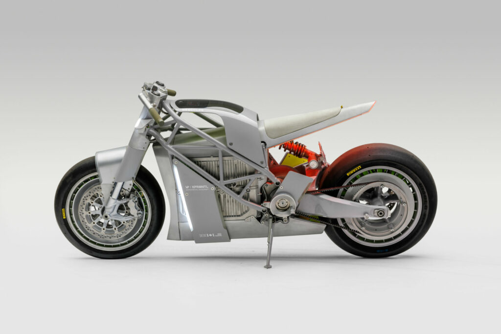 Hugo Eccles' "XP Zero" electric motorcycle. Photo courtesy Petersen Automotive Museum.