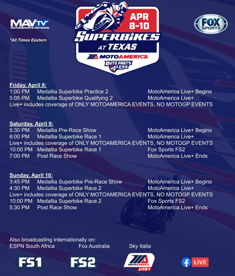 Motoamerica 2023 Tv Schedule PELAJARAN