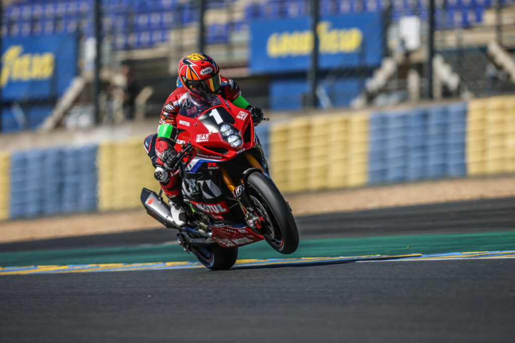 Yoshimura SERT Motul (1) qualified second for the Le Mans 24-hour race. Photo by David Reygondeau (@Good-Shoot), courtesy Team Suzuki Press Office.