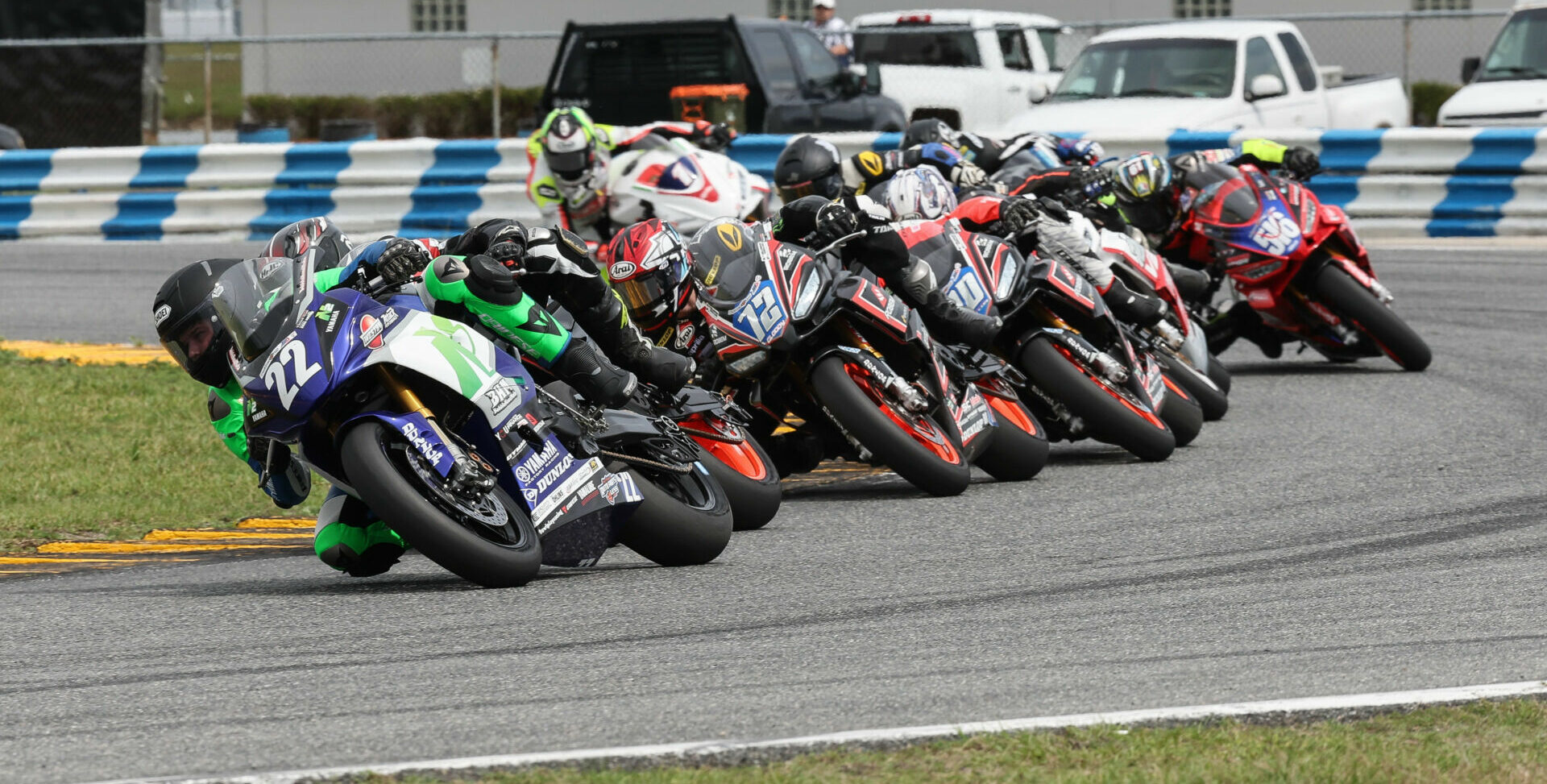 The MotoAmerica Twins Cup class (seen here in action at the season-opener at Daytona) has 42 entries for Round Two at Road Atlanta. Photo by Brian J. Nelson, courtesy MotoAmerica.