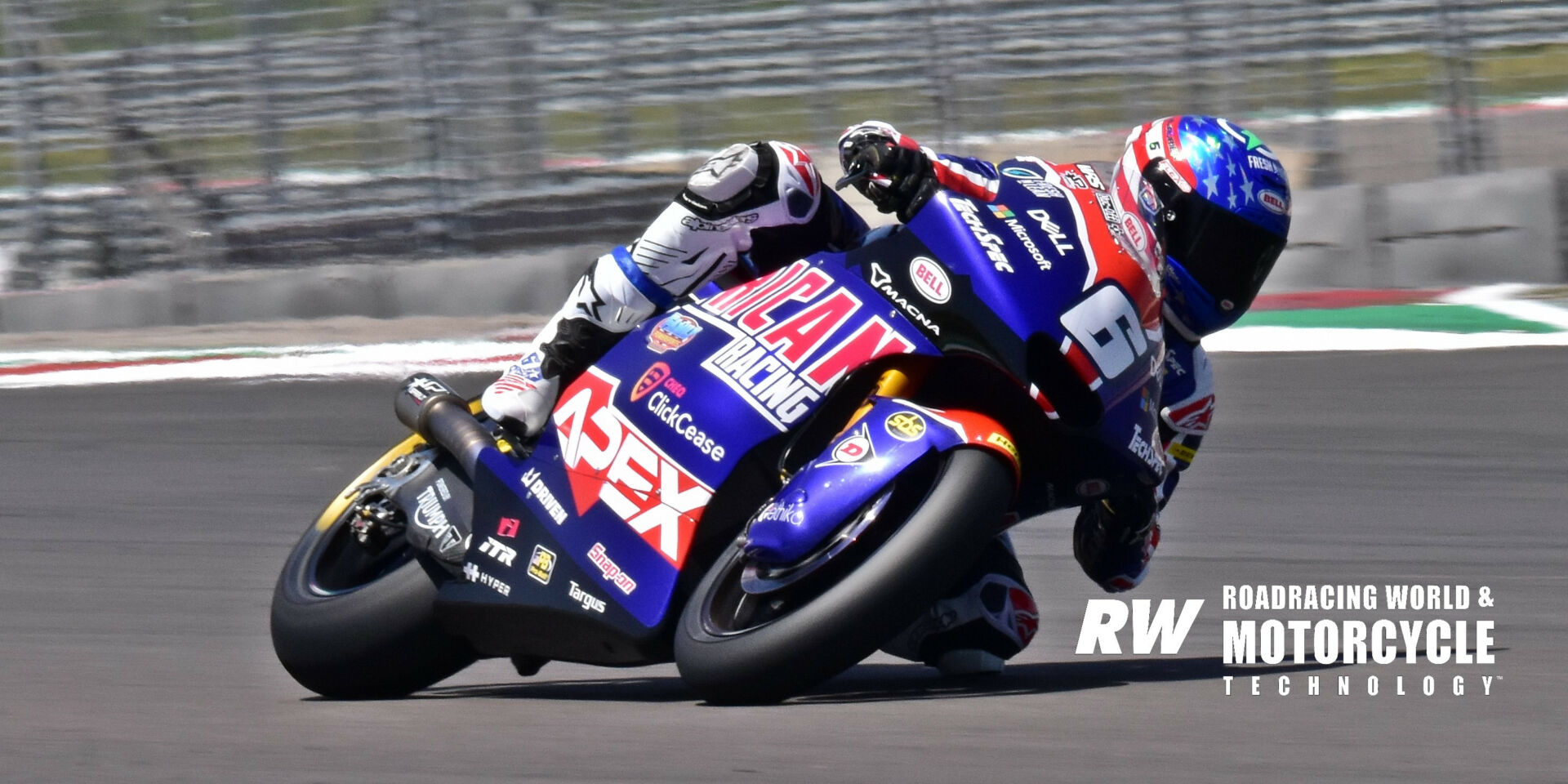 Cameron Beaubier (6) said he had high expectations for himself at COTA, and he started strongly, finishing second and third in Moto2 practice. Photo by Michael Gougis.