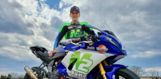 Blake Davis and his N2 Racing Yamaha YZF-R7. Photo courtesy N2 Racing.