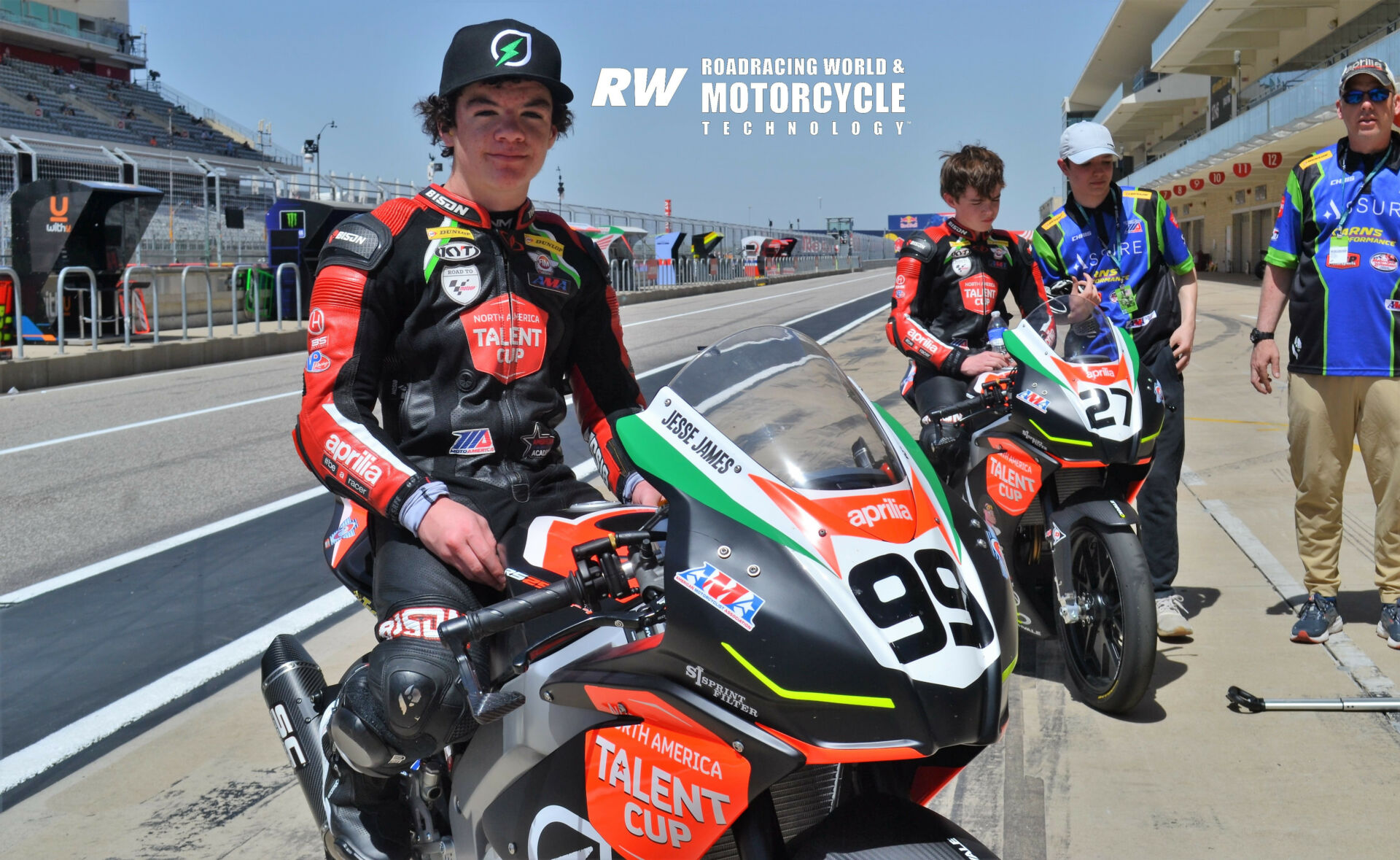 Jesse James Shedden (99) on hot pit lane at COTA. Photo by David Swarts.