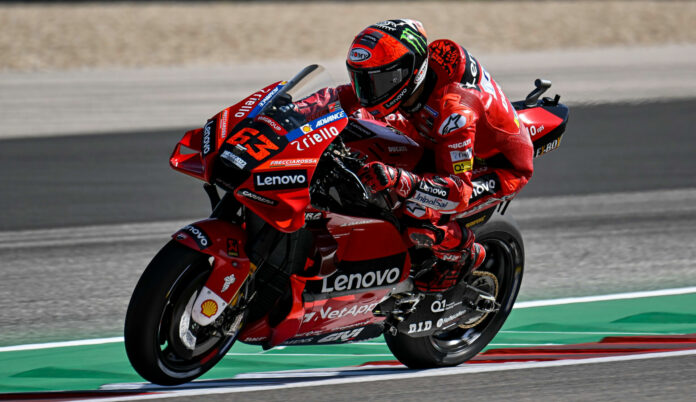 Francesco Bagnaia (63). Photo courtesy Ducati. Francesco Bagnaia (63). Photo courtesy Ducati.