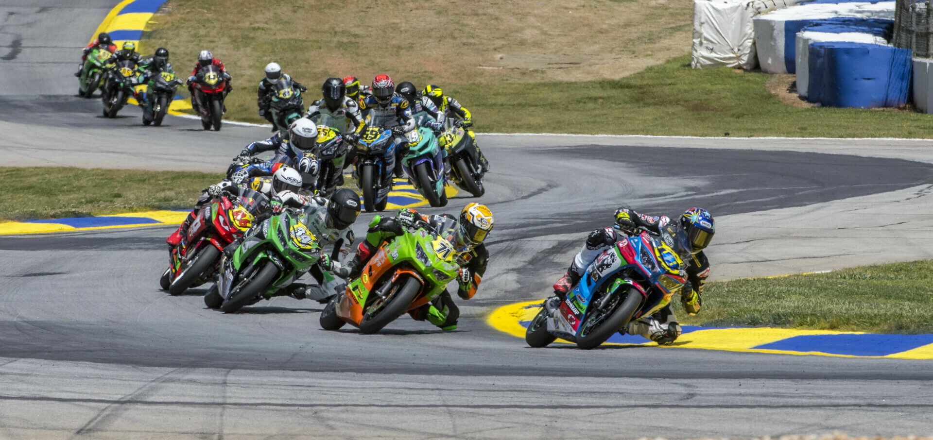 Max Van (48) leading Junior Cup Race Two at Road Atlanta. Photo by Brian J. Nelson.
