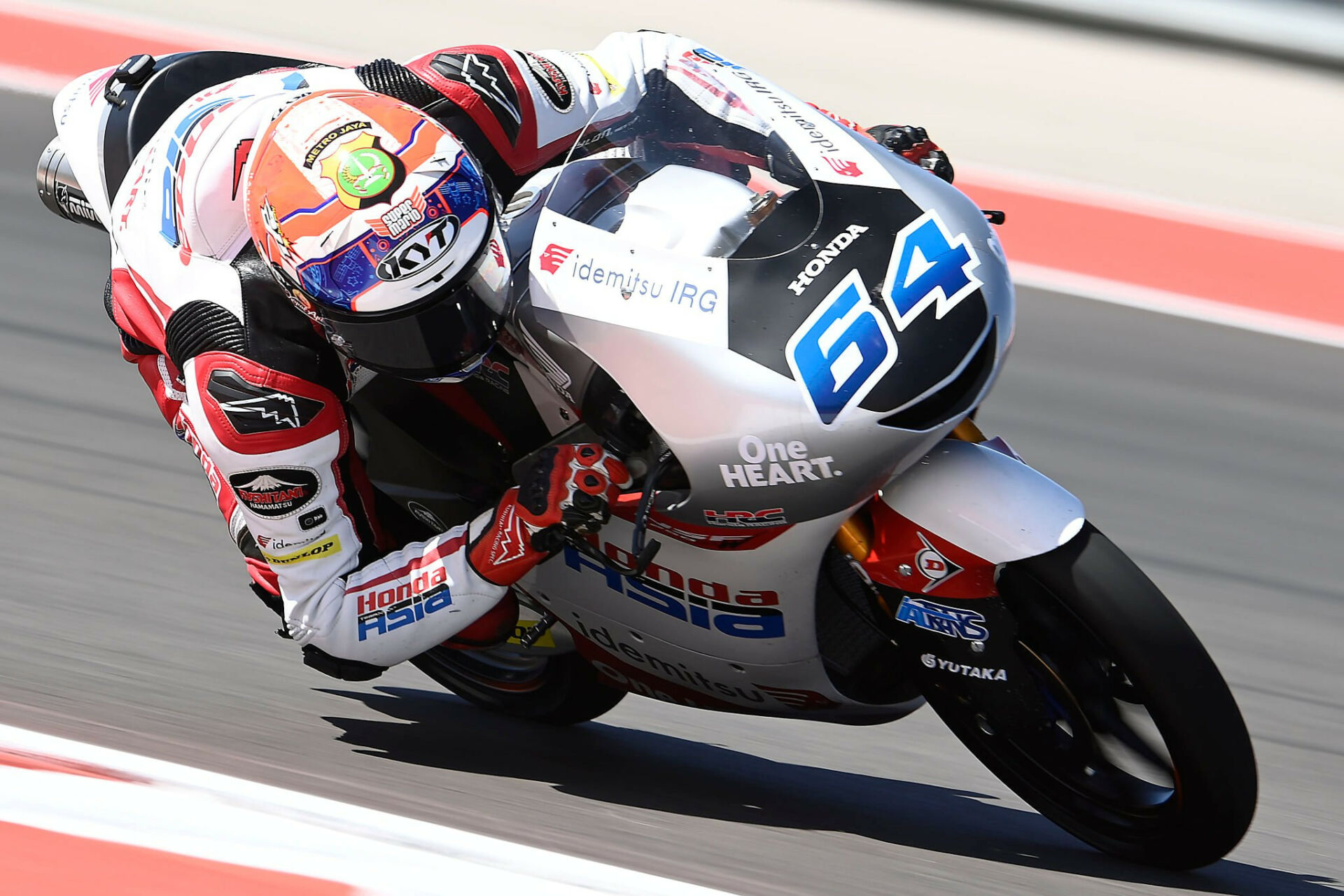 Mario Aji (64), as seen during the round at Circuit of The Americas (COTA). Photo courtesy Honda Team Asia.