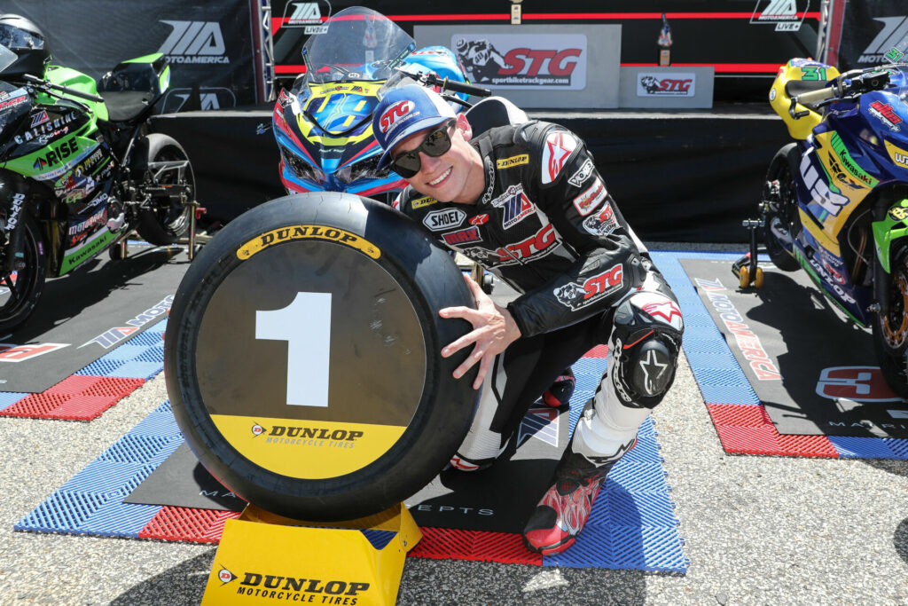 Max Van tried to make the best of a tough situation after Junior Cup Race Two at Road Atlanta. Photo by Brian J. Nelson.