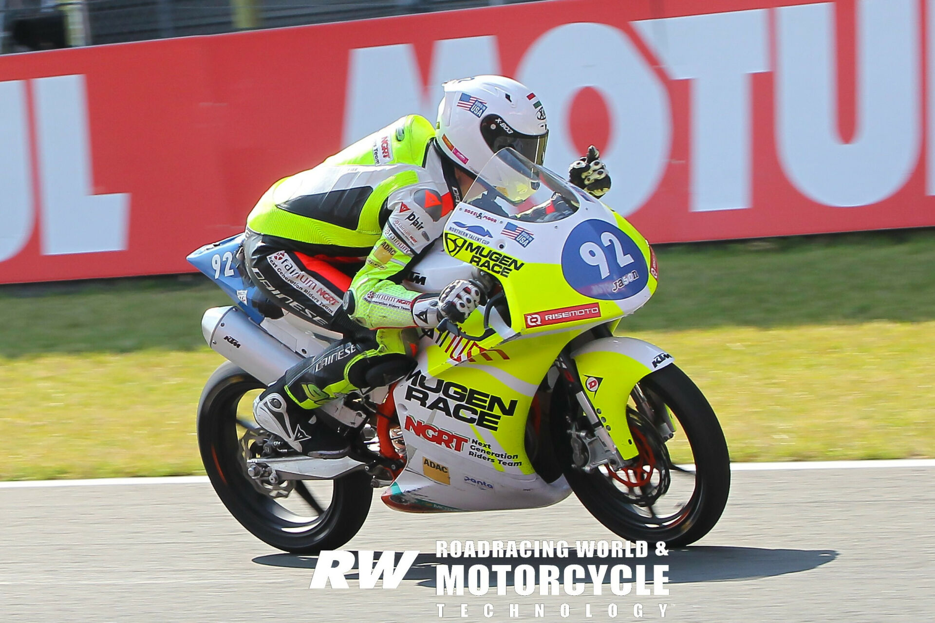 Rossi Moor (92) won Northern Talent Cup Race Two at Assen. Photo courtesy Dorna.