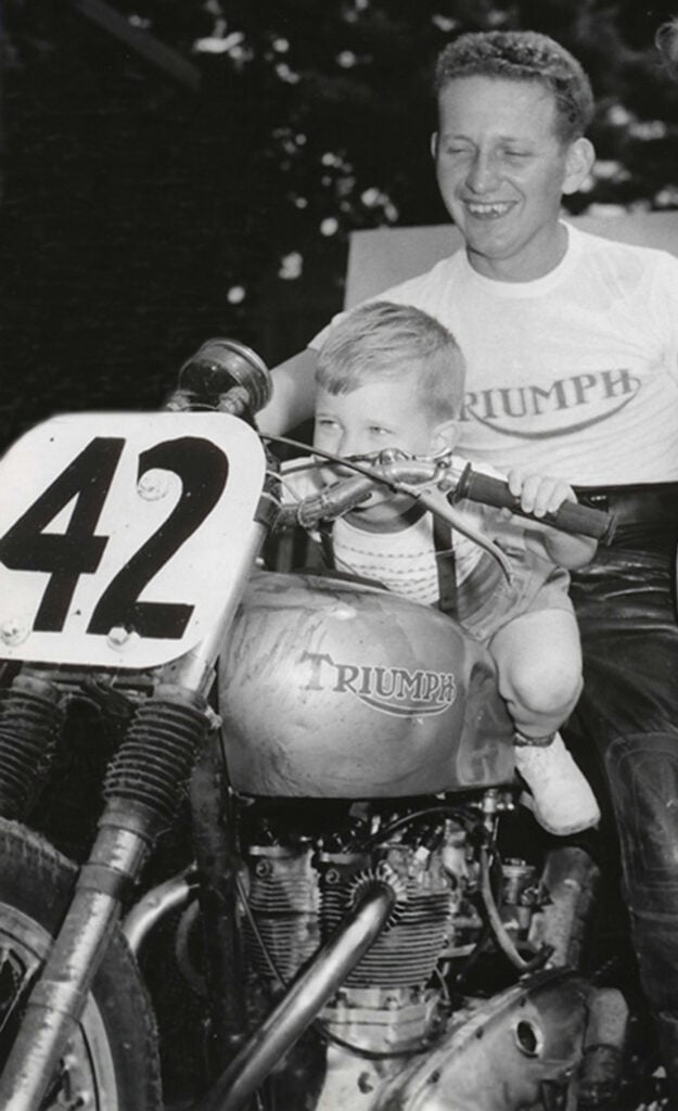 Ed Fisher with his young son Gary Fisher, circa 1953. Photo courtesy Richard Chambers.