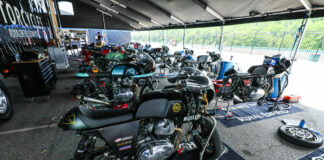 The Royal Enfield Build. Train. Race. pit area at VIRginia International Raceway. Photo by Brian J. Nelson.