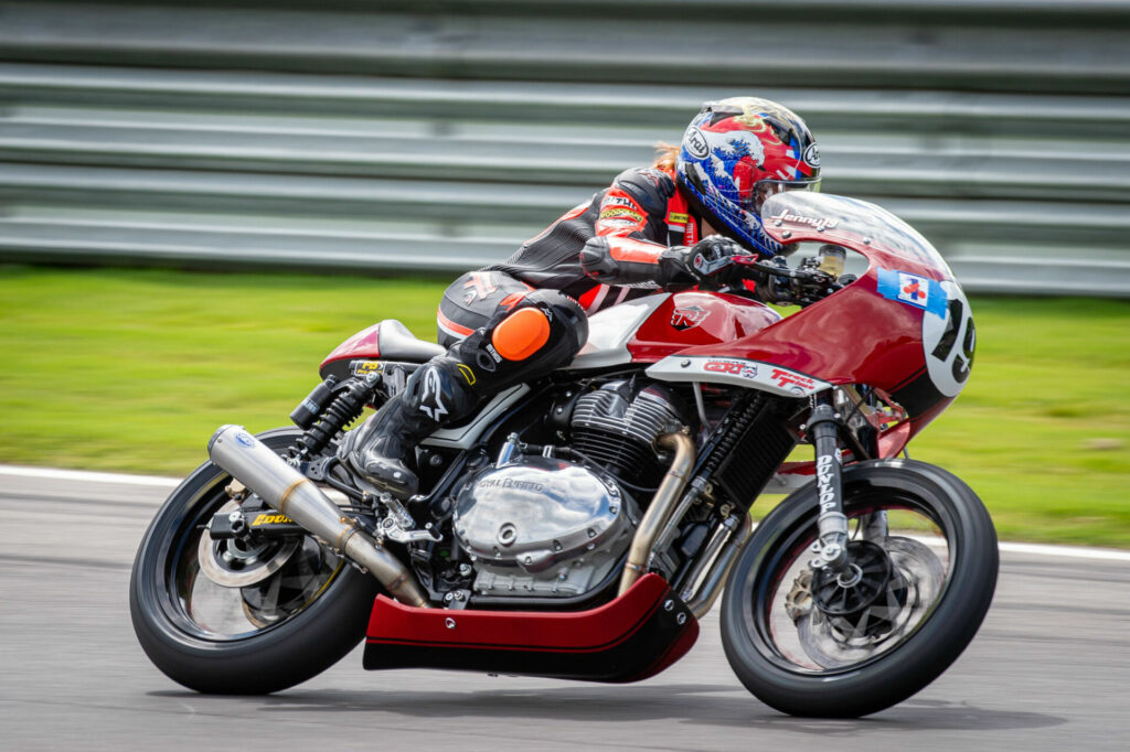 Jenny Chancellor (19) of Tumwater, Washington is among 10 new women joining the BTR Road Racing program for 2022. Photo by Jen Muecke, courtesy Royal Enfield.