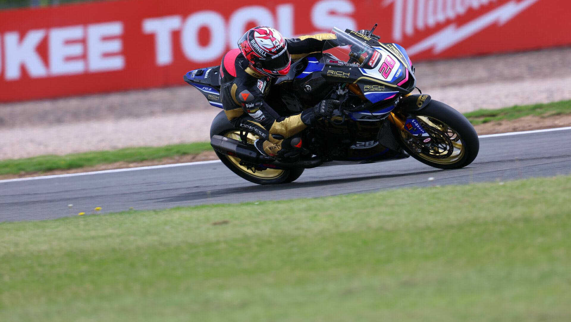 Bradley Ray (28) during British Superbike practice Friday at Donington Park. Photo courtesy MSVR.