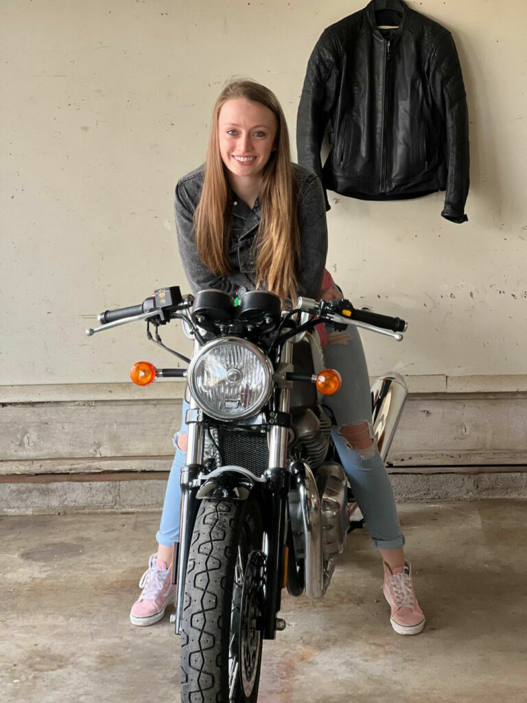 Hannah Stockton. Photo courtesy Royal Enfield North America.