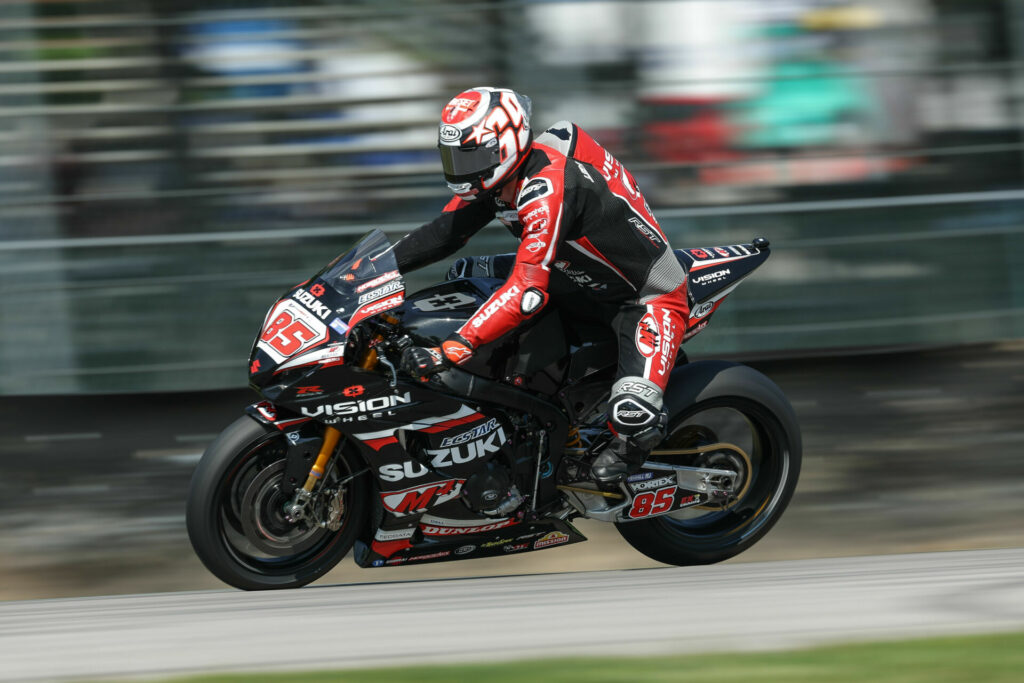 A pair of top-ten finishes from Jake Lewis (85) looks to carry the momentum into the next round. Photo by Brian J. Nelson, courtesy Suzuki Motor USA, LLC.