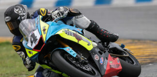 Josh Hayes (4) on the Squid Hunter Racing Yamaha YZF-R6 at Daytona. Photo by Brian J. Nelson.