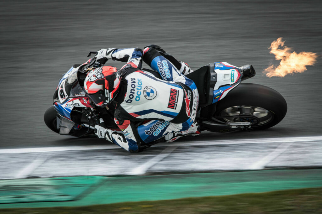 Loris Baz (76). Photo courtesy BMW Motorrad Motorsport WorldSBK Team.